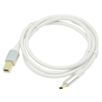 Arnés personalizado de alta calidad tipo C macho a tipo B macho carcasa de aleación de aluminio trenzado cable de datos
