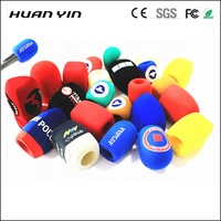 Bonnette en Mousse pour Microphone avec Logo Personnalisé, Pare-vent en Éponge pour Microphones d'Interview Portables
