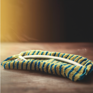 Funda Con Estropajo Flexi Frame Giallo Blu a Righe in Microfibra per Panni da Pulizia per Mop - Product Image 3