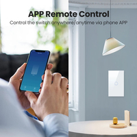 Commutateur de télécommande intelligent Tuya Wi-Fi Google Home Alexa Commande vocale 1/2/3/4 Gang Smart Life App 10A Interrupteur intelligent