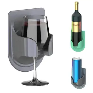 OEM ODM nuova vasca da bagno multifunzionale a parete bagno doccia in Silicone bicchiere da vino lattine da birra bottiglia portabicchieri - Product Image 1