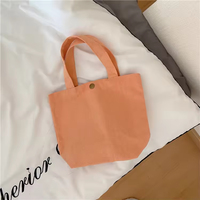 Sac fourre-tout en toile personnalisé avec logo, petit et mignon, écologique, réutilisable, en coton de couleur unie, vente en gros
