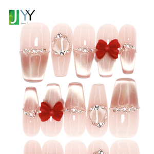 <span class=keywords><strong>Uñas</strong></span> Postizas de Gel 3D de Lujo Hechas a Mano, Suministros de <span class=keywords><strong>Uñas</strong></span> Acrílicas de Alta Calidad, <span class=keywords><strong>Uñas</strong></span> Artificiales <span class=keywords><strong>Elegantes</strong></span> con Pedrería - Product Image 3