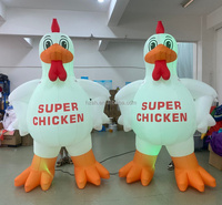 Ballon publicitaire géant gonflable en forme de poulet avec logo