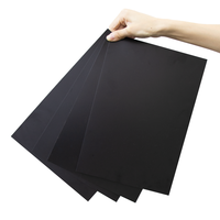 Épaisseur de feuille de PVC noir mat de haute qualité 0.1mm 0.3mm rouleau de feuille de PVC rigide noir brillant