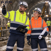 Vêtements de travail de sécurité réfléchissants de classe 3 EN20471, uniforme de travail durable, vêtements de travail haute visibilité pour l'exploitation minière, la construction, la ferme ferroviaire, sweat-shirt haute visibilité pour les travailleurs