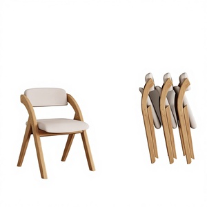 Silla Plegable Moderna y Ergonómica Tapizada en Tela con Diseño Nórdico que Ahorra Espacio para Comedor Interior y Uso en Centros Comerciales - Product Image 3