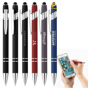 Athens Mềm Cảm Ứng Kim Loại Bút Bi PLUNGE-Hành Động Cảm Ứng Mềm Mại Tráng Bi Bút Với Bút Cảm Ứng Điện Dung <span class=keywords><strong>STYLUS</strong></span> <span class=keywords><strong>TIP</strong></span> - Product Image 3