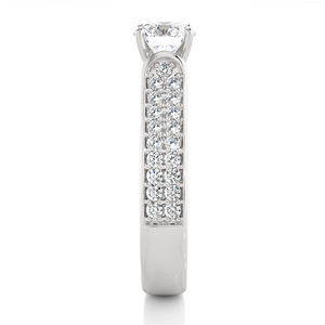 Anillo de Plata con Perlas y Diamantes, Hecho a Mano, Calidad de Exportación, Certificado IGI, para Fiestas, Oficina, Celebraciones Especiales, en Oferta - Product Image 3