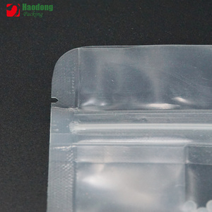 Bán buôn tùy chỉnh in PET/PE 8 mặt miếng vải hình tam giác Túi nhựa trong suốt với Top <span class=keywords><strong>resealable</strong></span> dây kéo và dưới cho bao bì tEMS - Product Image 5