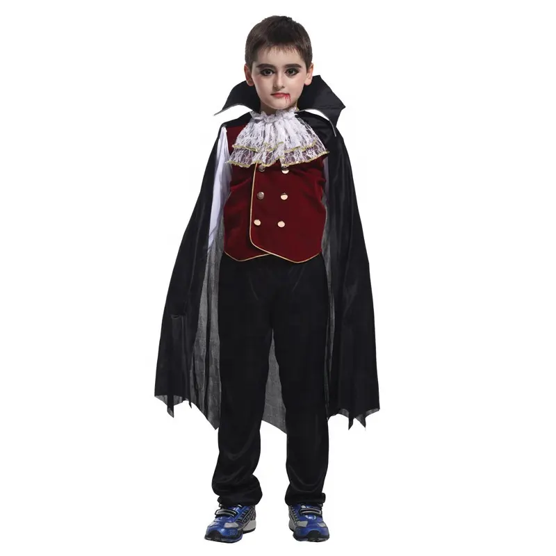 Fantasia de carnaval para crianças, fantasia de halloween para meninos, vampiro nobre