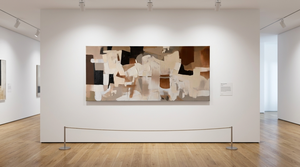 Pintura al Óleo Abstracta Horizontal Grande Hecha a Mano, Arte de Pared en Lienzo Beige Marrón Neutro, Decoración Moderna para Sala de Estar y Sofá - Product Image 3