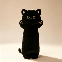 Bobova - Almohada de Felpa para Gatos Siameses de 70 cm, con Forro de Malla Súper Suave de Algodón PP, Regalo Personalizado para Amantes de los Gatos