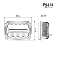 5X7 LED remplacement salut/bas faisceau scellé phares Led pour Jeep Wrangler YJ Cherokee XJ Toyota Ford