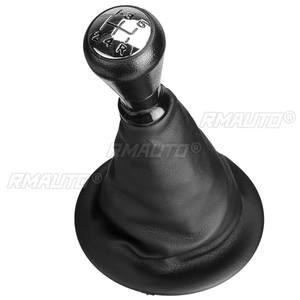 5 Speed Chrome Gear Shift Knob W/PU Leather Gaiter <b>Boot</b> Dust <b>Cover</b> for Citroen Berlingo III MK3 for Peugeot Partner 2008-on - Product Image 3