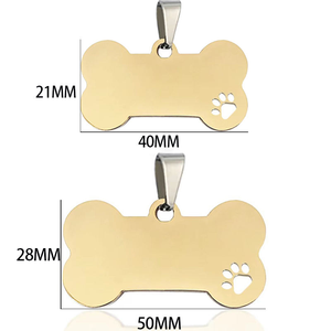 <span class=keywords><strong>Plaque</strong></span> d'identification personnalisée en acier inoxydable <span class=keywords><strong>gravée</strong></span> <span class=keywords><strong>pour</strong></span> <span class=keywords><strong>chien</strong></span> et chat, accessoire anti-perte <span class=keywords><strong>pour</strong></span> <span class=keywords><strong>collier</strong></span>, personnalisable DIY - Product Image 2