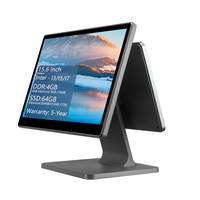 Terminal Punto de Venta con Pantalla Táctil Ultrafina de 15.6 Pulgadas, Software SDK, Dispositivo de Caja Registradora Todo en Uno, Sistema POS de Venta