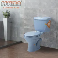 Sıcak satış wc pembe sarı gök mavisi renkli seramik tuvalet kabı yavaş aşağı tuvalet klozet kapağı