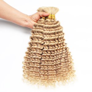 Cheveux humains pour tresses, tresses bohèmes, paquet de cheveux humains en vrac, vague profonde, yaki, pour tresses, sans trame, cheveux bouclés en vrac - Product Image 3