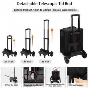 Free Sample Relavel <b>Professional</b> Backpack Cosmetic Bag <b>Makeup</b> Artist Trolley Suitcase Travel Storage <b>Makeup</b> Brush <b>Case</b> - Product Image 2