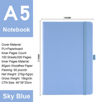 Carnet de Notes Agenda Rigide A5 en Cuir PU avec Bande Élastique, Personnalisé sur Mesure avec Logo