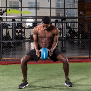 MDBuddy Balle médicinale d'exercice écologique en caoutchouc à <span class=keywords><strong>double</strong></span> poignée avec poignées Balle pondérée pour Abs - Product Image 4