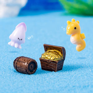 อุปกรณ์จัดสวนสัตว์ทะเลสุดสร้างสรรค์ขนาดเล็กภูมิทัศน์ขนาดเล็กถังไม้เก็บปลาทะเลหีบ<span class=keywords><strong>สมบัติ</strong></span>ทะเลปลาหมึก - Product Image 3