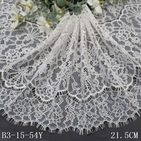 Fabricant de dentelle, dentelle noire de 22 cm, 100% nylon, dentelle française encaje chantilly rouge, tissu en dentelle florale, bordure en dentelle cils pour robe, lingerie