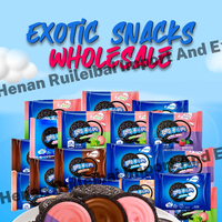 Vente chaude 3KG en vrac Oreo Biscuits couches Exotique Snack Chocolat Biscuit Fraise Saveur