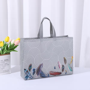 Bolsas no tejidas con forma de limón Lulu de alta calidad ODM OEM al por mayor, respetuosas con el medio ambiente, color azul, serigrafía, compras no tejidas - Product Image 6