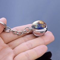 Univers Mercure porte-clés en verre porte-clés lunettes porte-clés en verre logo personnalisé