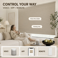 Stores alvéolaires occultants jour et nuit motorisés avec télécommande WiFi Tuya pour la maison, stores cellulaires rechargeables