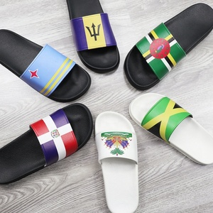 Pass REACH test Men and Women <strong>Sandals</strong> Sole Design New OEM Flag Haiti <strong>Sandal</strong> Manufacturers Wholesale Swimming <strong>Pool</strong> Slides - Product Image 4