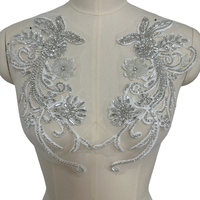 Applique de strass faite à la main, perles et pierres à coudre, garniture décorative pour robes et vêtements