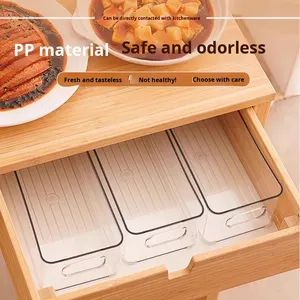 Scatole di Plastica Trasparenti Moderne, Impilabili e Progettate per la Conservazione degli Alimenti in Cucina e Frigorifero - Product Image 1