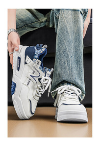Baskets blanches pour hommes, chaussures à plateforme épaisse, respirantes, nouvelles chaussures de skate décontractées pour le printemps, chaussures tendance - Product Image 6