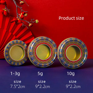 9*2cm Wholesale Empty Round Shape Spice Storage Package Boxes Customize 5g 10g Container for <strong>Saffron</strong> Food <strong>Spanish</strong> Metal Tin Box - Product Image 2