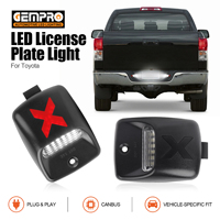 Feux de plaque d'immatriculation LED X Style à lentille fumée pour Toyota Tacoma 2005-2015 et Tundra, double blanc et rouge, 2 pièces