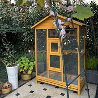 Grande volière extérieure en bois écologique avec nichoir résistant aux intempéries pour perroquets, ménagères, pigeons, canaris - Toutes saisons