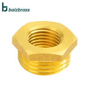 Brass bush female male thread reducing brass plumbing construction pipe fittings