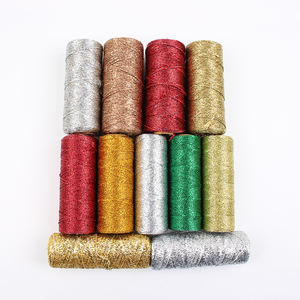 Fil de Polyester de haute qualité nouveau Design métallique argent papillon PP ficelle brillant <span class=keywords><strong>Film</strong></span> décoratif pour tricoter emballage cadeau - Product Image 1