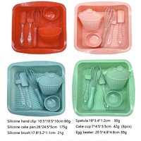 Mini Kinder Silikon Gebäck Werkzeuge Kuchen form Pinsel Spatel Muffin Cupcake Cup Set zum Backen
