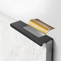 Poignée de bordure longue en aluminium moderne RHETECH pour porte de placard de cuisine, commode ou tiroir, idéale pour chambre ou hôtel