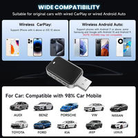 Adaptateur Carplay sans fil universel, mini dongle USB intelligent portable, performances stables, plug and play pour véhicules Android