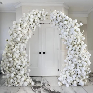 ซุ้มดอกไม้สีขาว M-HOA058 ซุ้มดอกกุหลาบประดิษฐ์ ซุ้มดอกไม้สำหรับตกแต่งงานแต่งงาน - Product Image 1