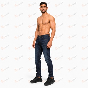 Jeans pour hommes, pantalons en denim sur mesure, vente en gros, fabricant de jeans slim pour hommes, pantalons en denim de coton de qualité supérieure, logo personnalisé, décontracté - Product Image 3