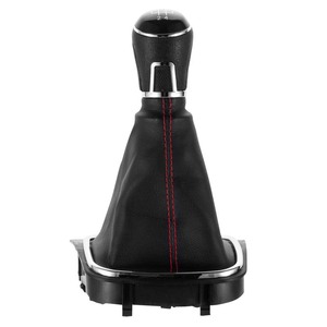 Car Gear <b>Knob</b> Leather <b>Shift</b> <b>Knob</b> 5 6 Speed For Volkswagen Jetta Golf 6 Ergonomic Design - Product Image 4
