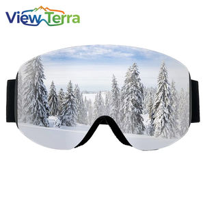 工厂防风泡沫填充滑雪运动护目镜 UV400 防护球形磁性双层防雾定制滑雪护目镜 - Product Image 1