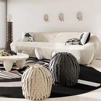 Canapé Moderne Italien Design Simple, Luxe pour Maison et Appartement, Salon, Magnifique Canapé Droit en Tissu Doux Effet Lune