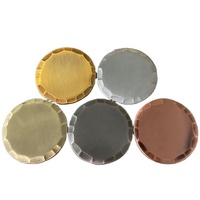 Marqueur de balle de golf forgé à la main avec bords martelés, en cuivre, 40 mm